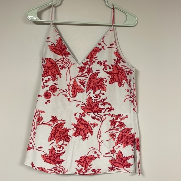 Club Monaco Silk-blend Gray / Maroon Floral Tank Top/Cami Size S NWT - Picture 4 of 9